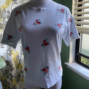 New Look Embroidered Floral T-shirt